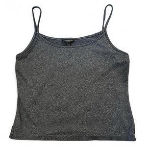 Banana Republic Grey Spaghetti-Strap Camisole Womens L Stretch Minimalist Layer